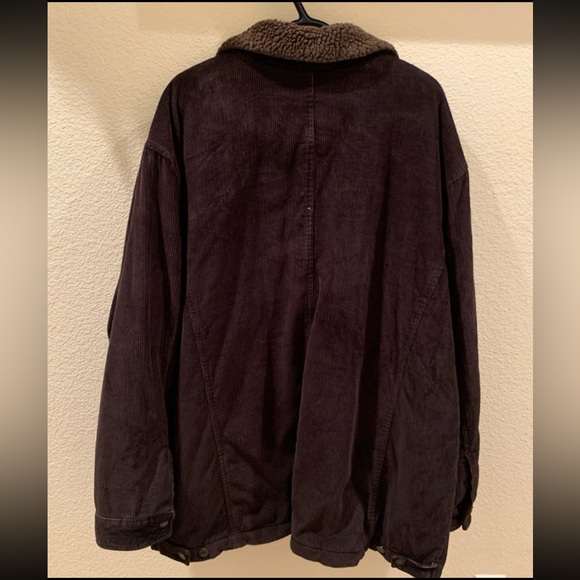 Men’s GAP Chocolate Brown Corduroy Sherpa Lined Trucker Jacket - Picture 5 of 12